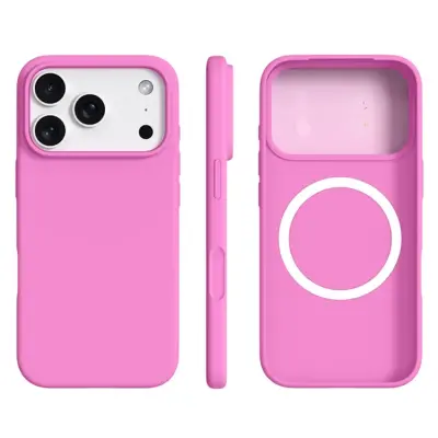 iPhone 17 Pro Mobilskal MagSafe Ultra Thin Silicone - Rose Rosa