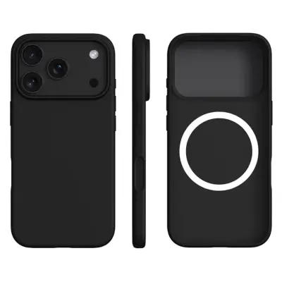 iPhone 17 Pro Mobilskal MagSafe Ultra Thin Silicone - Svart