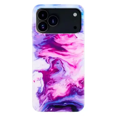 iPhone 17 Pro Mobilskal Marble Pattern Painted TPU - Rosa