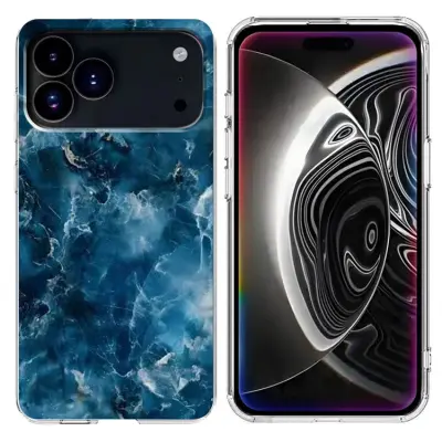 iPhone 17 Pro Mobilskal Marble Pattern Printing Soft - Grå