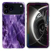 iPhone 17 Pro Mobilskal Marble Pattern Printing Soft - Lila
