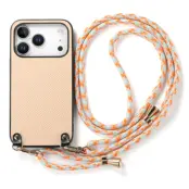 Mobilskal till iPhone 17 Pro Med Axelrem Snodd Carbon Fiber (Khaki)