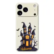 iPhone 17 Pro Mobilskal med Halloween Castle Pattern TPU - Beige