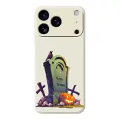 iPhone 17 Pro Mobilskal med Halloween Tombstone Pattern - Beige