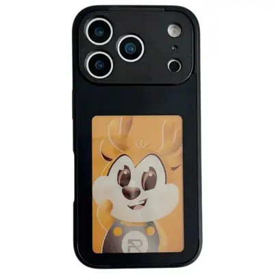 iPhone 17 Pro Mobilskal NFC DIY Customized HD Smart E-Ink (Svart)