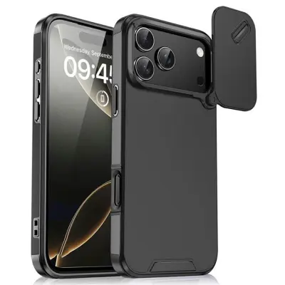 iPhone 17 Pro Mobilskal Slide Kamera - Svart