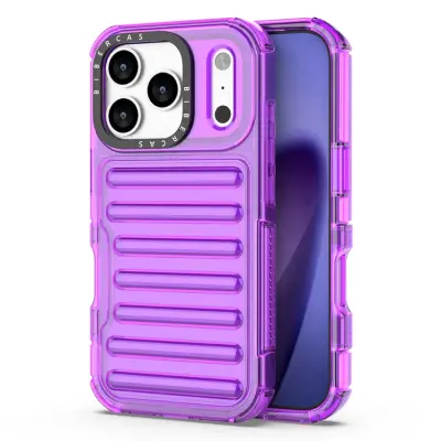 iPhone 17 Pro Mobilskal Stripe Design Detachable - Lila