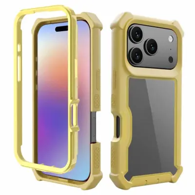 iPhone 17 Pro Mobilskal TPU + PC Shockproof - Guld