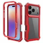 Mobilskal till iPhone 17 Pro TPU + PC Shockproof - Röd