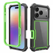 Mobilskal till iPhone 17 Pro TPU + PC Shockproof - Svart/Grön