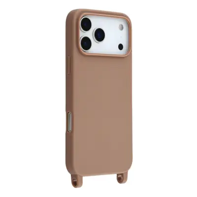 iPhone 17 Pro Mobilskal TPU med Hål för Rem - Brun