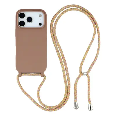 iPhone 17 Pro Mobilskal TPU Shockproof med Lanyard - Brun