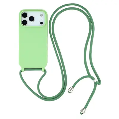 iPhone 17 Pro Mobilskal TPU Shockproof med Lanyard - Grön