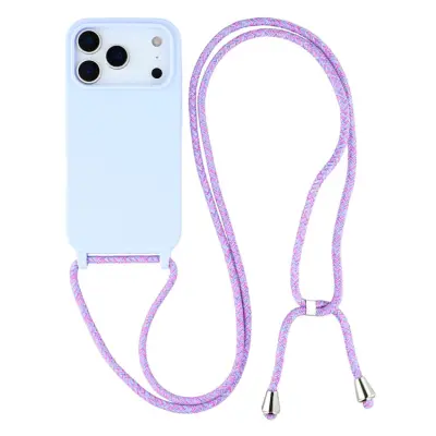iPhone 17 Pro Mobilskal TPU Shockproof med Lanyard - Ljuslila