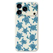 iPhone 17 Pro Mobilskal Turtle Pattern Straight Edge - Beige
