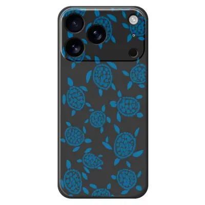 iPhone 17 Pro Mobilskal Turtle Pattern Straight Edge - Svart