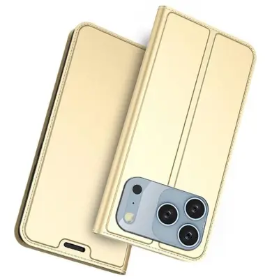 iPhone 17 Pro Plånboksfodral med Kickstand - Guld (Guld)
