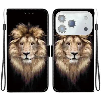 iPhone 17 Pro Plånboksfodral Med Lanyard - Lion Head