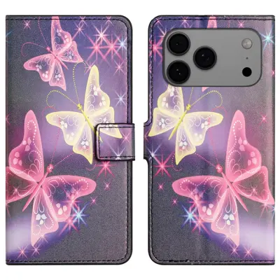 iPhone 17 Pro Plånboksfodral Pattern Print Läder