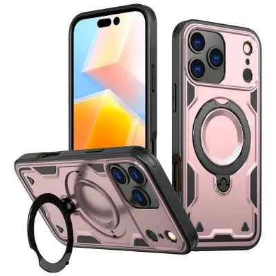 iPhone 17 Pro Mobilskal Plast Militärt Skydd - Roséguld