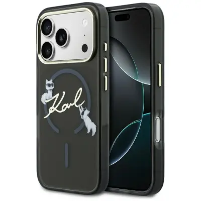 Karl Lagerfeld Mobilskal till iPhone 17 Pro Magsafe Choupettes Karl Script Logo