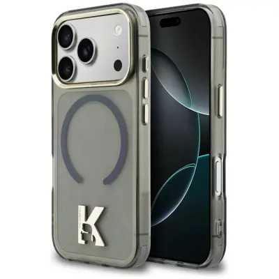 Karl Lagerfeld iPhone 17 Pro Mobilskal Magsafe IML K Head Logo - Svart