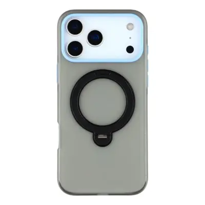 KIGC iPhone 17 Pro Mobilskal Rotating Kickstand - Svart