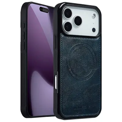 LC.IMEEKE iPhone 17 Pro Fodral KonstLäder - Blå