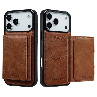 LC.IMEEKE L5 iPhone 17 Pro Fodral KonstLäder - Brun