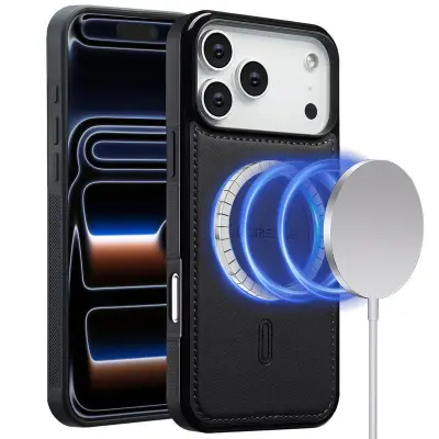 LC.IMEEKE L6 iPhone 17 Pro Fodral KonstLäder - Svart