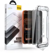 LIVSTIDSGARANTI - BOOM iPhone 17 Pro Privacy Härdat Glas Skärmskydd 2st