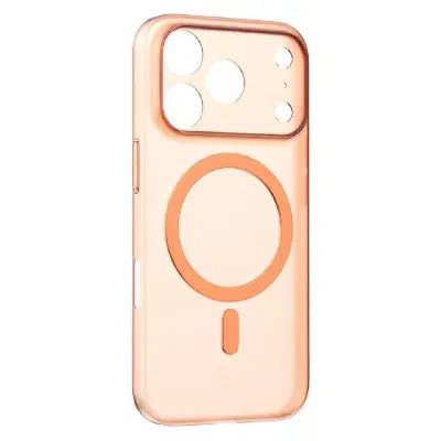 MOMAX iPhone 17 Pro Mobilskal MagSafe Ultra Slim - Transparent Orange