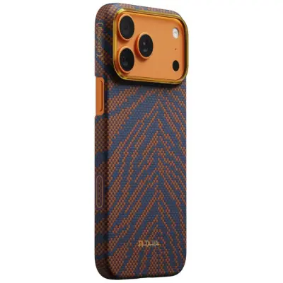 PITAKA Mobilskal För iPhone 17 Pro Magsafe Breath of Veins - Burning Orange