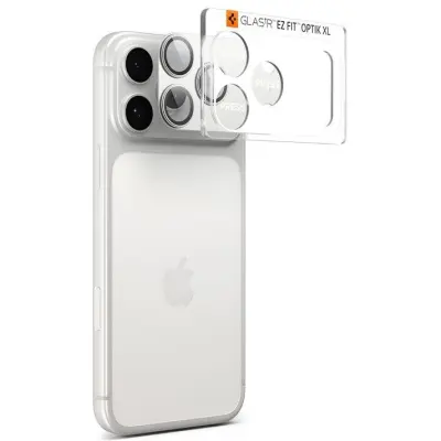 Spigen Glas.tR Optik Pro XL EZ Fit (iPhone 17 Pro) - Silver