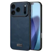 SULADA iPhone 17 Pro Mobilskal PU-läder+TPU+PC - Blå