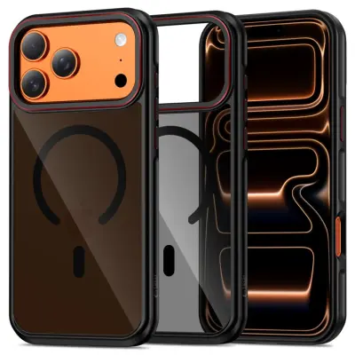 Tech-Protect iPhone 17 Pro Mobilskal Magsafe Hybrid - Svart/Röd