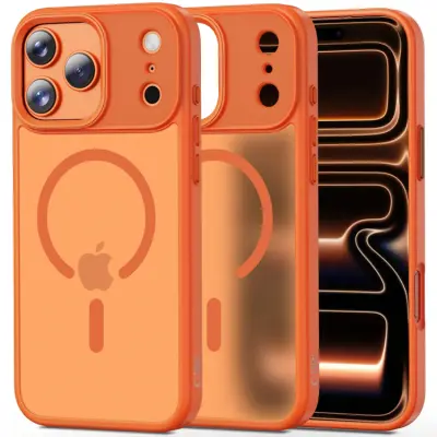 Tech-Protect iPhone 17 Pro Mobilskal Magsafe Matte - Cosmic Orange