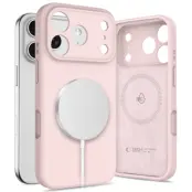 Tech-Protect iPhone 17 Pro Mobilskal Magsafe Silikon - Pearl Rosa