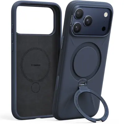 TORRAS iPhone 17 Pro Mobilskal MagSafe Ostand Q Pro - Midnattsblå
