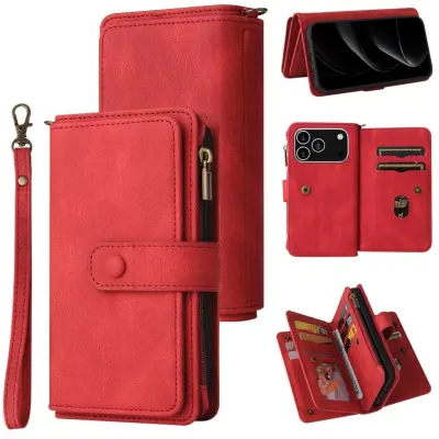 Trolsk Fodral med Kortfack (iPhone 17 Pro) - Röd