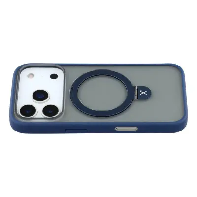 X-LEVEL iPhone 17 Pro Fodral Metal Kickstand TPU PC Blå