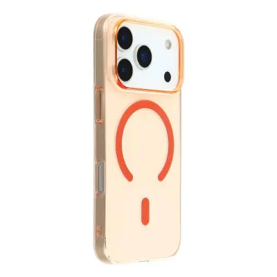 X-LEVEL iPhone 17 Pro Mobilskal MagSafe Transparent Orange