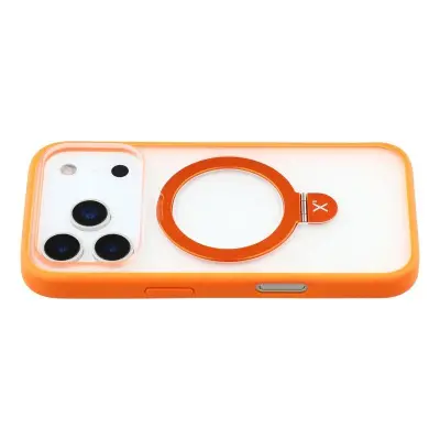 X-LEVEL iPhone 17 Pro Mobilskal med Metall Kickstand - Orange