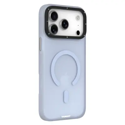 YOUNGKIT iPhone 17 Pro Mobilskal MagSafe PET TPU - Babyblå
