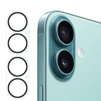 [2-Pack] Hat Prince iPhone 17 Härdat Glas Kameralinsskydd - Transparent