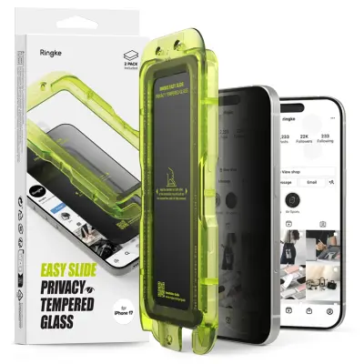 [2-Pack] Ringke iPhone 17 Skärmskydd Härdat Glas Privacy