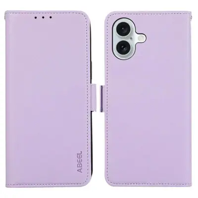 ABEEL iPhone 17 Fodral Läder med RFID-skydd - Lila