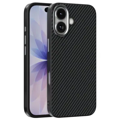 ABEEL iPhone 17 Mobilskal MagSafe Carbon Fiber (Svart)