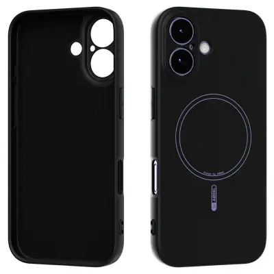 ABEEL iPhone 17 Skal MagSafe Kompatibel Svart Liquid Silicone