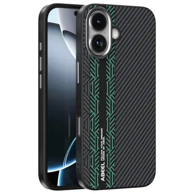ABEEL iPhone 17 Skal PC TPU Aluminium PU Läder MagSafe - Textur 2